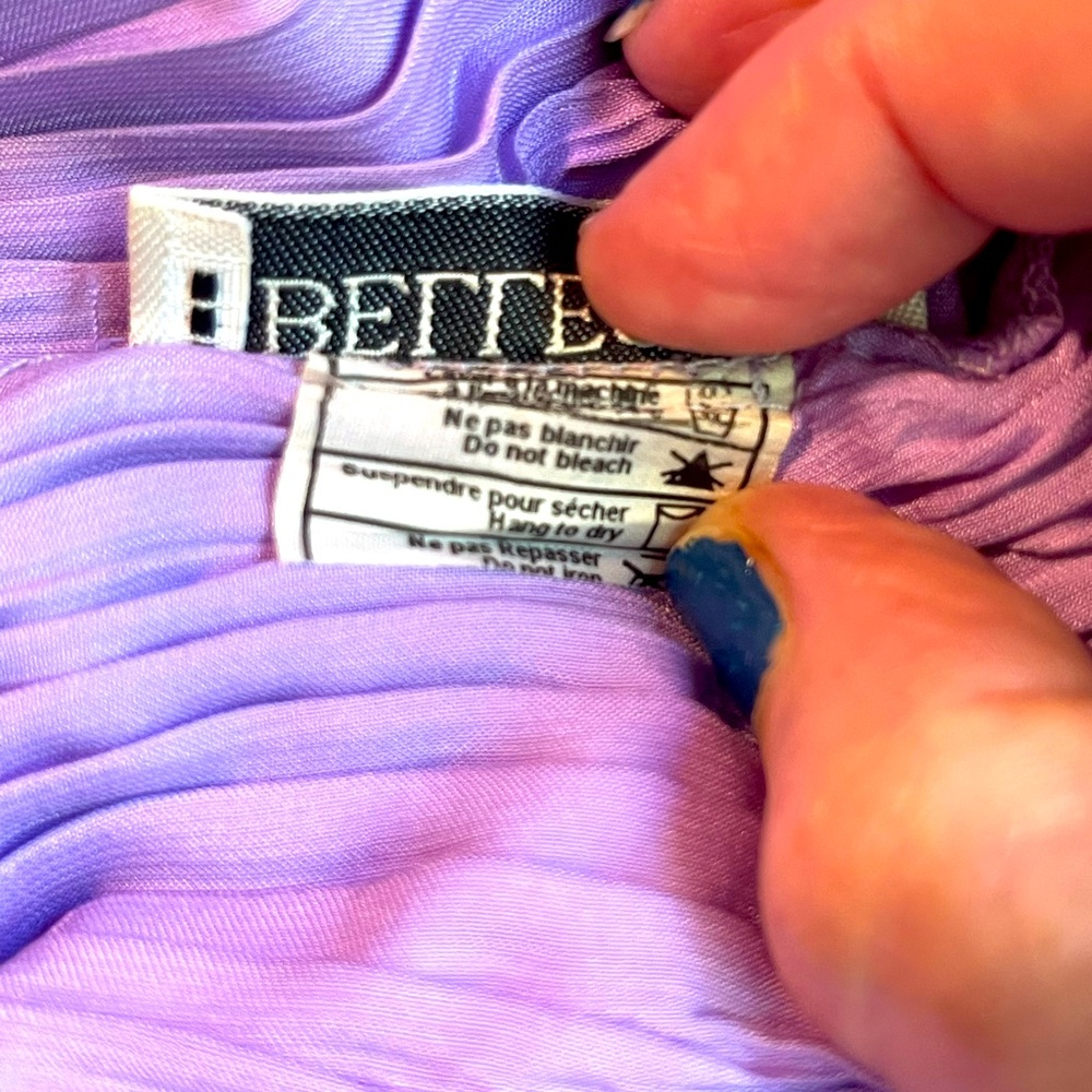 Pleated silky satin top textured sleeveless Vtg NWOT Rare blouse - Picture 5 of 5